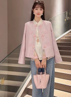 《77定制》时尚新中式提花正肩中国风外套7270