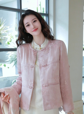 《七七定制》时尚冬季中式气质复古加厚加棉保暖外套6991