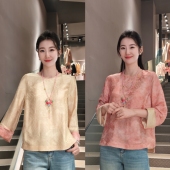 衬衫 春秋款 气质长袖 中国风新中式 7403 重工时尚