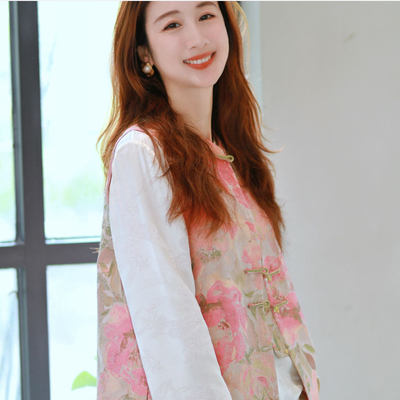 《佩佩定制》《芍药》时尚中国风气质新中式马甲4374