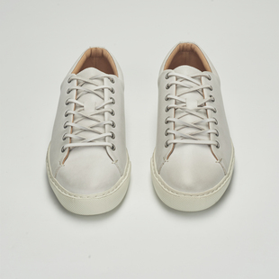 Qki推荐纯皮牛皮板鞋男士系带舒适休闲鞋小白鞋脏脏鞋雅痞绅士