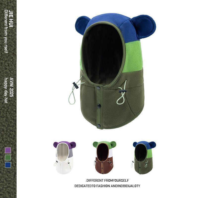 2025新款KK儿童帽子秋冬季男童女孩围脖体冬天围一巾宝宝护耳保暖