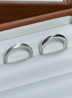 素圈戒指足银999指环刻字定制