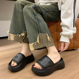 新7.0cm踩屎感eva凉拖鞋女夏季家居室内增高厚底外穿软底海边沙滩