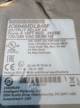 {议价}型号GE  IC694MDL940F  工程余货  成色