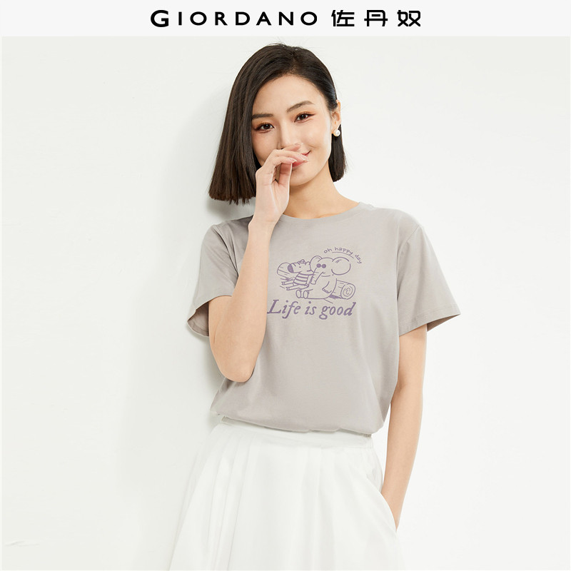 Giordano短袖休闲印花T恤
