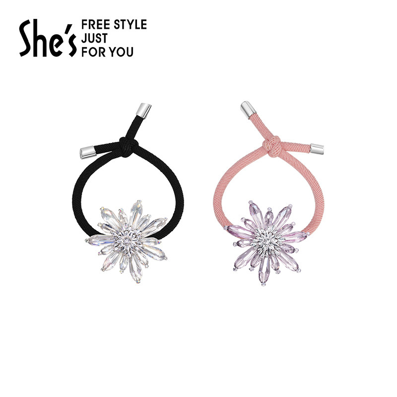 shes茜子奥莱冰雪秘境璀璨工艺水晶雪花马尾发绳皮筋发圈发饰头花,饰品/流行首饰/时尚饰品新,发饰,淘宝优惠券,粉丝福利购,淘宝优惠卷