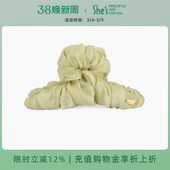 shes茜子优雅缎面褶皱蓬松泡泡鲨鱼夹后脑丸大抓夹马尾盘发竖夹