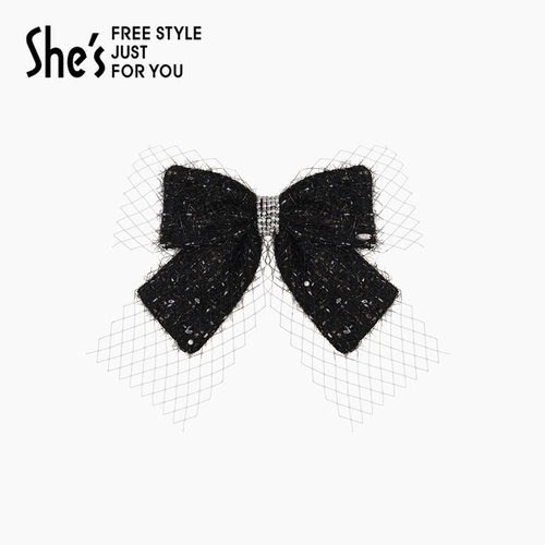 shes茜子横夹优雅粗花呢蝴蝶结