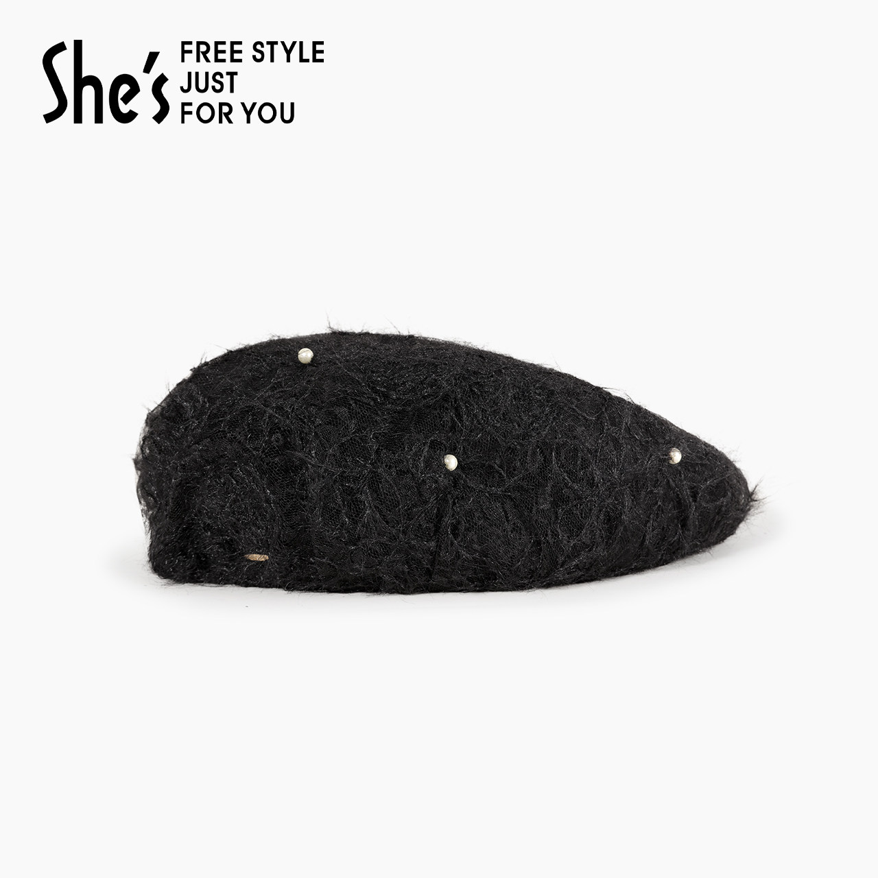shes茜子时尚亲肤保暖兔毛混纺工艺珍珠点缀贝雷帽秋冬帽子女配饰,服饰配件/皮带/帽子/围巾,帽子,淘宝优惠券,粉丝福利购,淘宝优惠卷