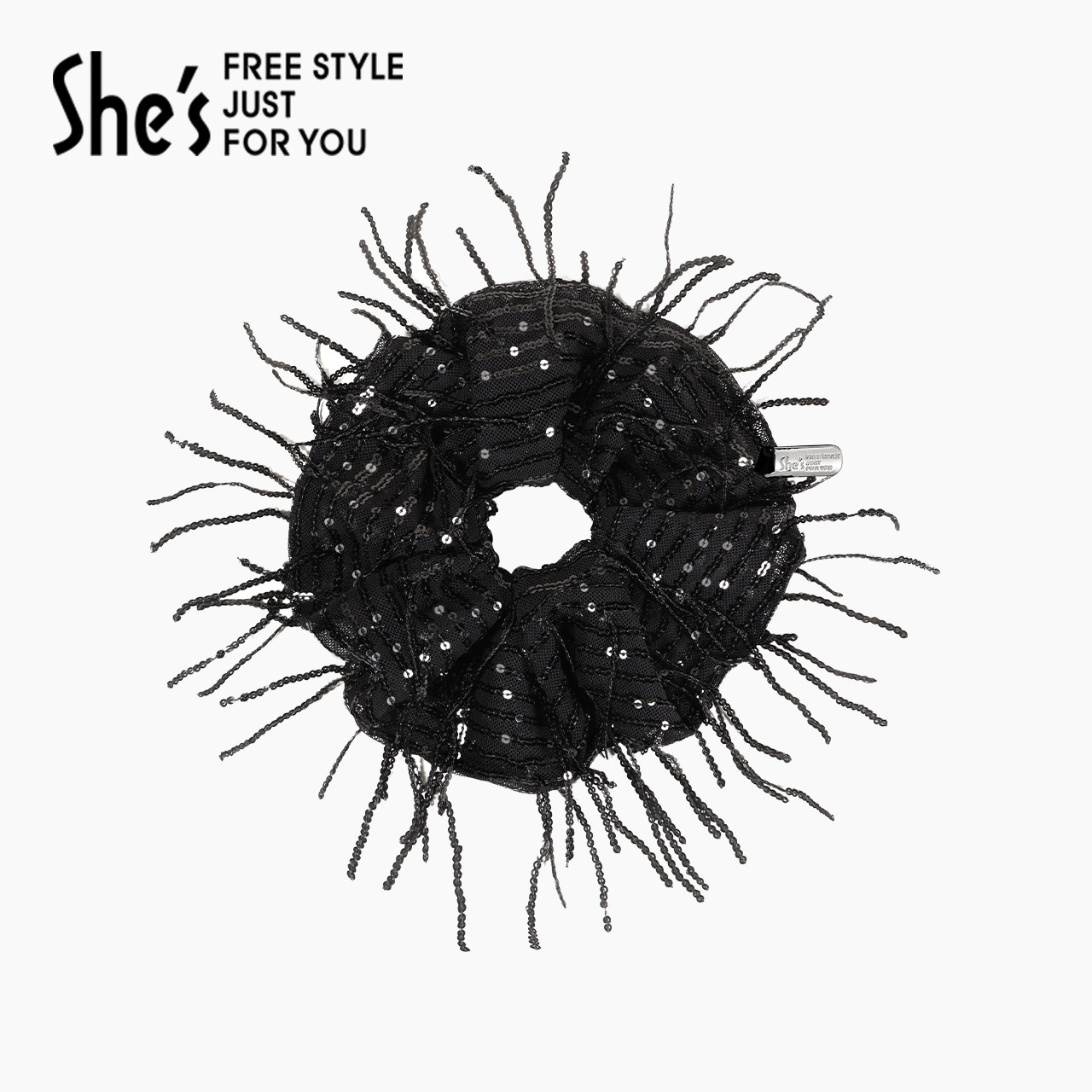 shes茜子奥莱手工串珠亮片流苏大肠发圈高级感马尾发绳女头花发饰,饰品/流行首饰/时尚饰品新,发饰,淘宝优惠券,粉丝福利购,淘宝优惠卷