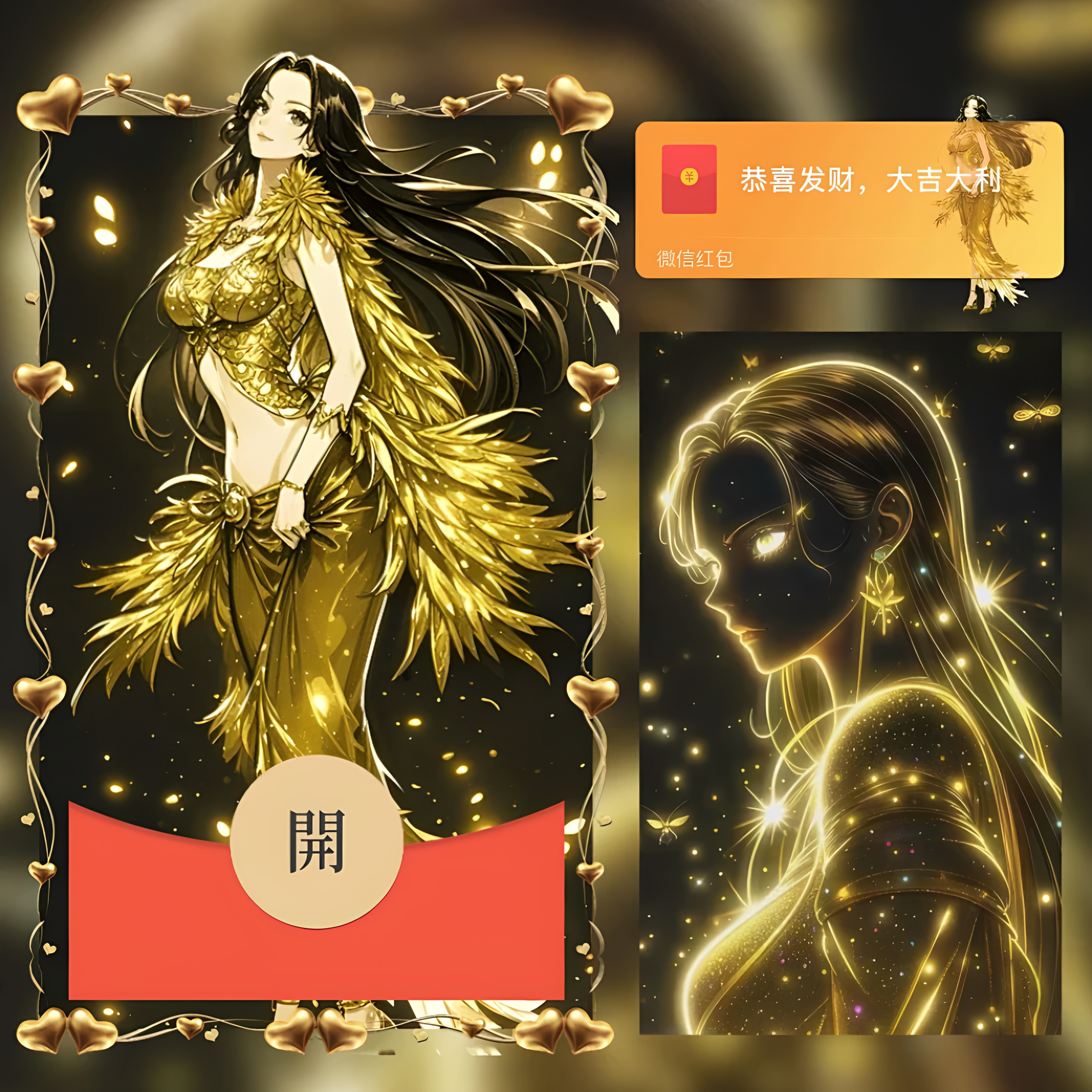 海贼王女帝汉库克红包封面二次元美女动态音乐异形vx红包皮肤定制