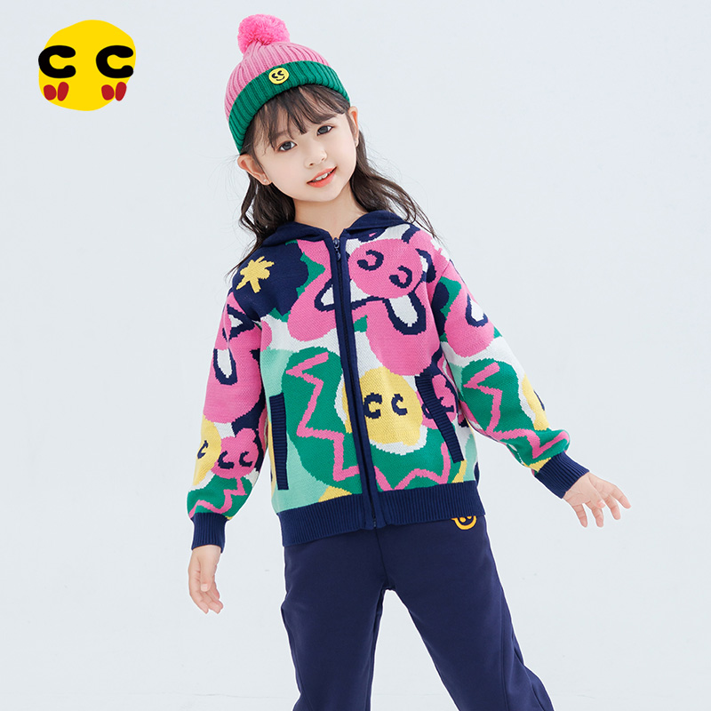 clanc休闲秋冬女童针织外套