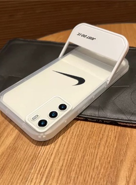 适用小米13隐形支架红米note12手机壳k60保护套Civi镜头全包K50硅胶k40黑白色11pro情侣10s男女款Ultra潮牌5G