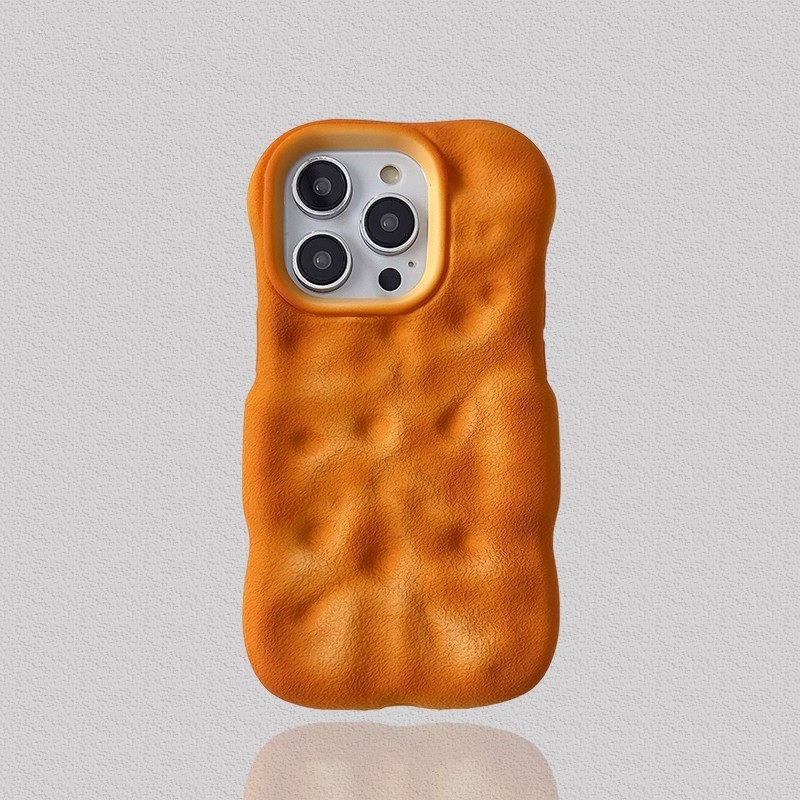 立体烤馕面包适用苹果17promax手机壳iphone16硅胶软壳15pro全包边防摔13保护套14创意饼干por情侣男女新款潮