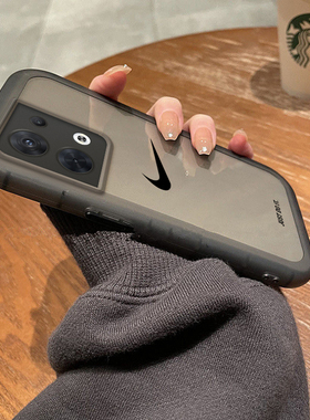 潮牌情侣适用红米note12手机壳小米Civi 2高级感k60透明软硅胶note12pro+保护套防摔全包边男女款5G黑白色1s