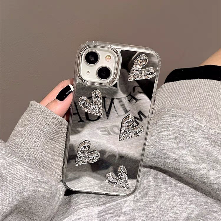 OPPOA97小清新镜面手机壳A96补妆镜子A93s保护套A95亮银色A58x适用A57情侣A3pro女款A2m潮a1透光A72薄A56钻5G