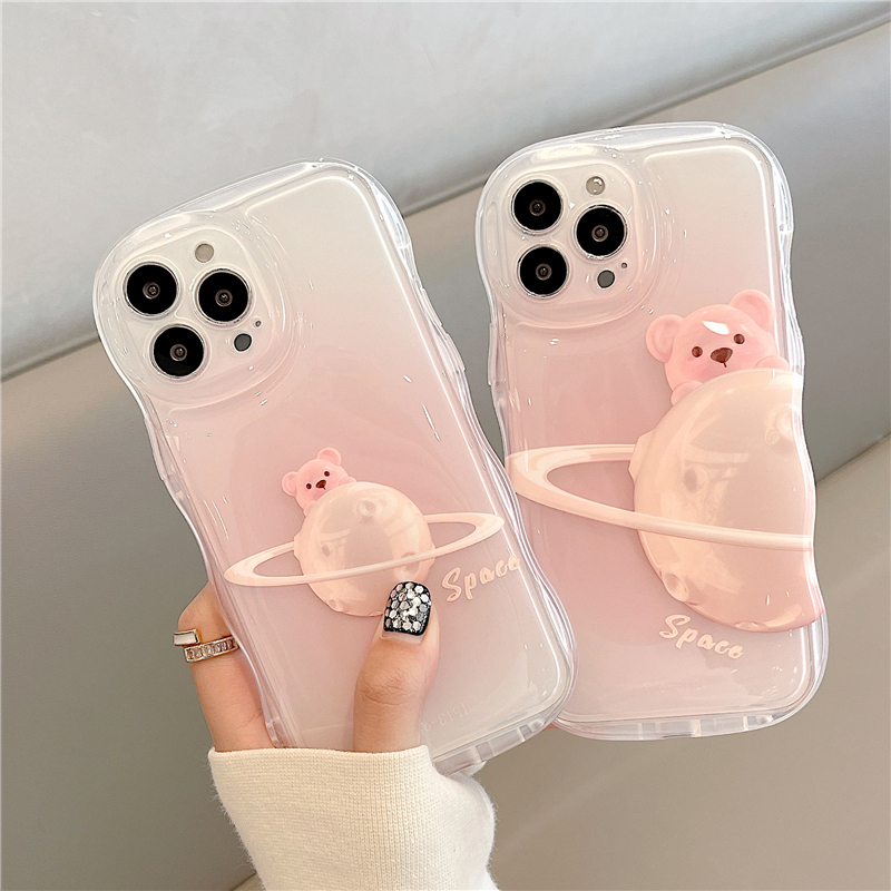 适用oppoA97可爱小熊A96手机壳a95软硅胶A93S全包防摔A72保护套A55清新A57女生款A56超仙A32萌A11薄A9XA58 5G