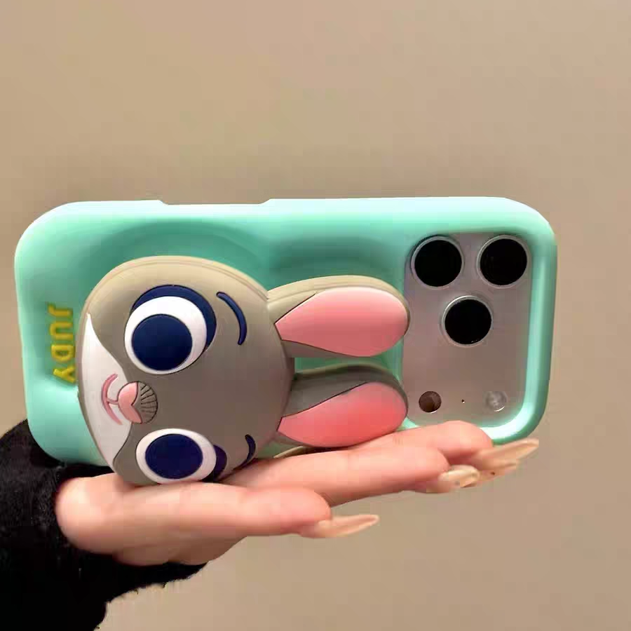 立体卡通可爱支架全包硅胶软壳