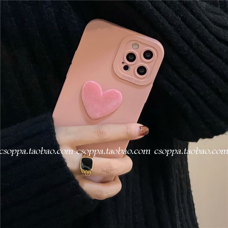 粉色爱心vivoy53s手机壳y52s秋冬y50全包y30毛绒iqooz5保护套neo5软硅胶y31s潮y70s女款y73s萌5G适用z3直边U3