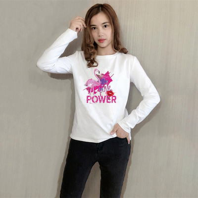 新款大码内搭秋冬加厚白色t恤