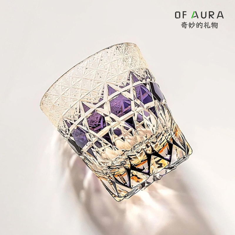 OFAURA紫莹石江户切子杯