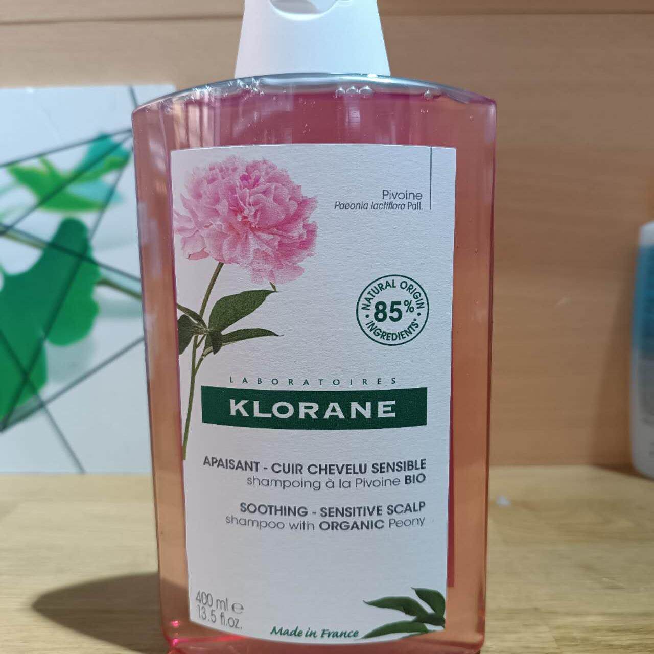 单瓶装现货法国Klorane康如蔻萝兰芍药草本洗发水屑舒缓400ml