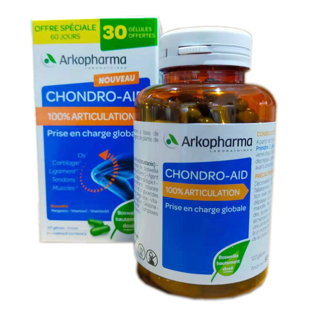 现货Arkopharma爱蔻法CHONDRO骨胶原蛋白氨糖软骨素60粒26年11月