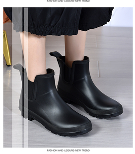 外穿防滑低帮雨鞋 马丁靴百搭雨靴 短筒雨靴 时尚