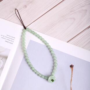 绿玉髓手机链挂绳挂件女长款包包钥匙扣吊坠指环扣腕绳子腕带结实