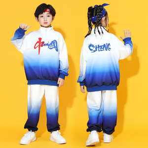 儿童啦啦队演出服小学生运动会开幕式表演服套装秋幼儿园中国班服
