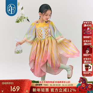 年衣童装女童连衣裙秋季新款古装古风超仙汉服唐装儿童中式演出服