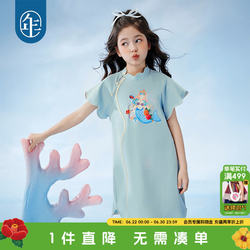 年衣童装女童改良旗袍连衣裙夏季新款儿童新中式甜美表演服礼服