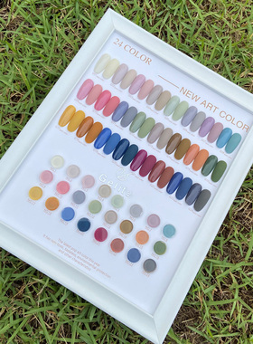 实色甲油胶小套24色红色焦糖莫兰迪秋美甲用树脂gel polish color