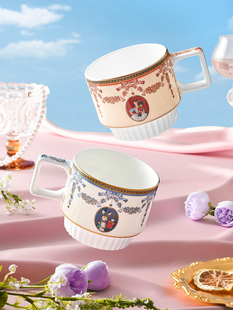 布兰邦胡桃夹子情侣杯陶瓷对杯创意水杯家庭中国情人节礼物