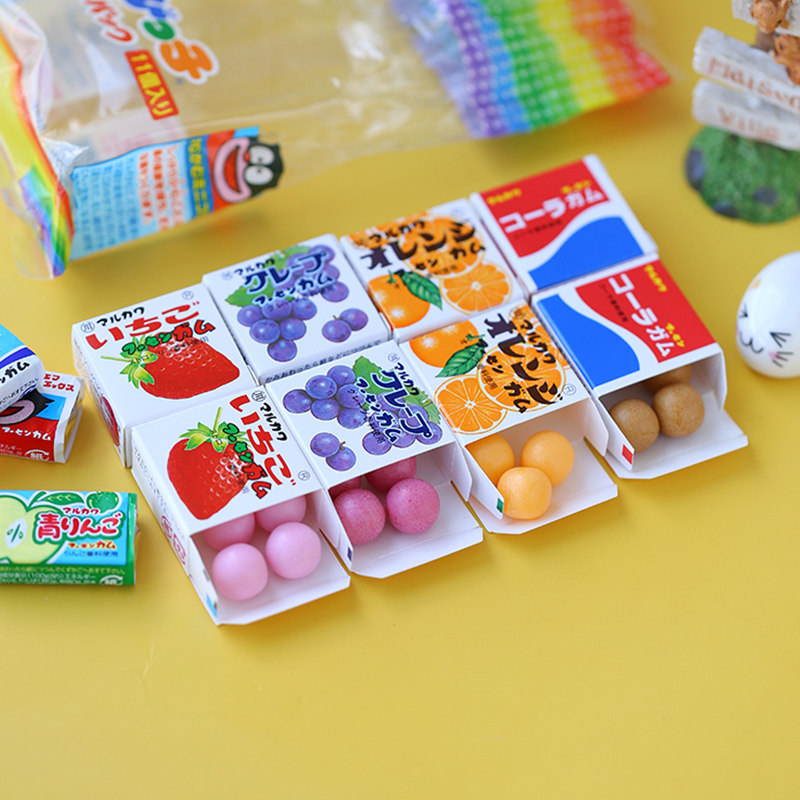 日本进口丸川综合什锦水果味口香糖家庭装泡泡糖超酸柠檬