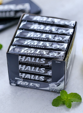 荷氏HALLS薄荷糖午夜风暴薄荷糖20条泰国产特强薄荷开车备考