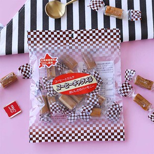 日本进口日邦牛奶咖啡味软糖68g香浓太妃糖果办公室休闲零食品
