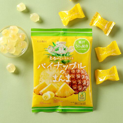 日本进口菠萝夹心硬糖