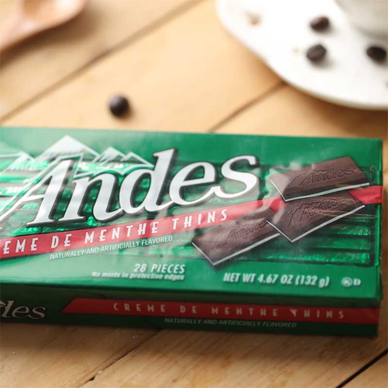 美国进口andes安迪士薄荷味巧克力清凉圣诞节糖果（代可可脂）