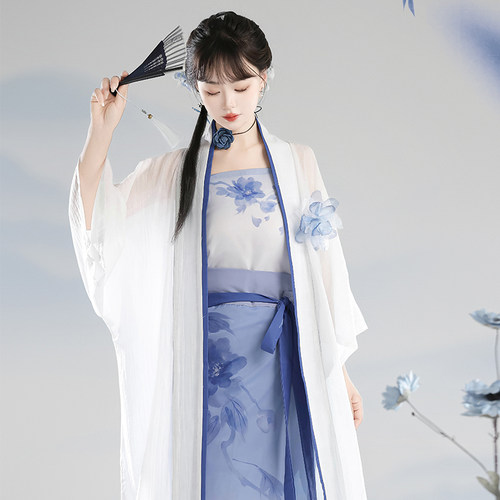 夏季宋制汉服旋裙长干寺褙子日常