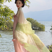 茵卡蕾原创唐制汉服女中国风齐胸襦裙超仙大袖 春夏飘逸日常全套