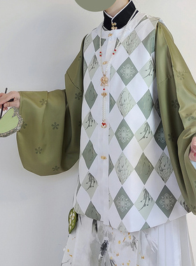 茵卡蕾逍遥仙原创明制汉服女日常马面裙立领对襟衫比甲春秋款全套