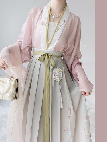 宋制汉服女齐腰襦裙超仙日常春夏