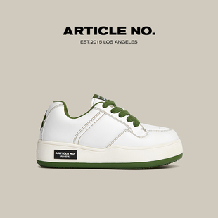 子男女同款 张哲旭同款 厚底复古休闲鞋 NO.橄榄绿汉堡鞋 ARTICLE