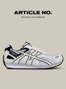 ARTICLE NO.【千禧复古系列】白拼黑时尚休闲鞋男女同款慢跑鞋