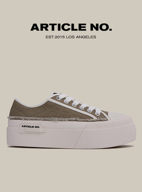 ARTICLE NO.新品厚底增高帆布鞋低帮休闲鞋单鞋女鞋春秋款