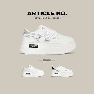 ARTICLE 面包鞋 NO.松糕板鞋 休闲鞋 女春 6cm厚底增高小白鞋 26新品