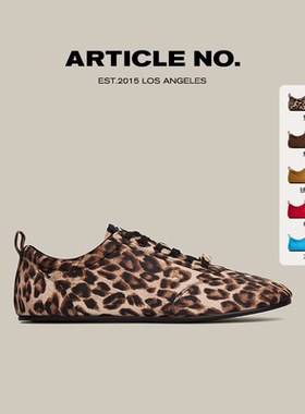 【胡可推荐】ARTICLE NO.豹纹德训时尚复古薄底鞋休闲鞋芭蕾舞鞋