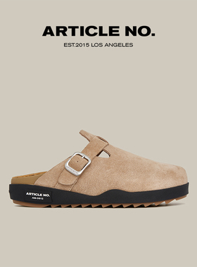 成毅同款ARTICLE NO.厚底勃肯拖鞋牛皮包头半拖鞋软底复古男女